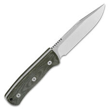 QSP Knives Bison Fixed Blade 134-C Knife D2 Semi-Stainless Steel & Green Micarta picture