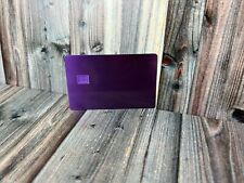 BRUSHED PURPLE Credit Card Blank w/ Chip Slot Mag Strip Black picture