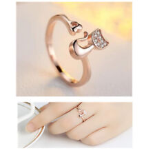 Women's Fashion Jewelry Adjustable Cat Ring Rose Gold Girlfriend Gift 53-4 picture