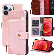 Leather Zipper Wallet Phone Case For Oneplus 5 5T 6 6T 7 8 Pro 7T 8T N100 picture