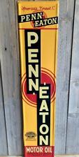 Antique Vintage Old Style Penn Eaton Gas Oil Vertical Sign 48