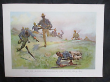 1899 Spanish American War Lithograph Print - U.S. Troops Attack at San Juan Hill picture