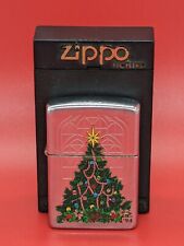 Holiday Zippo 1994 High Polish Chrome Holiday Christmas Tree Lighter picture