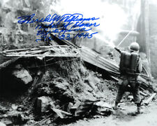 HERSHEL WILLIAMS SIGNED 8x10 PHOTO MEDAL OF HONOR IWO JIMA WWII MOH BECKETT BAS picture