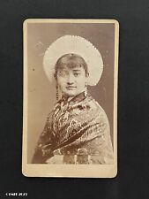 CDV RARE Folk Breton costume, Lady Boulogne Sur Mer Victorian Fashion Photo picture