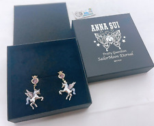 Sailor Moon Eternal × ANNA SUI Chibi Moon Compact & Pegasus Earrings Unused picture