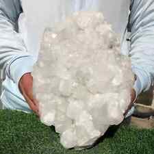 10.8 LB Natural White Calcite Quartz Crystal Cluster Mineral Specimen Healing picture
