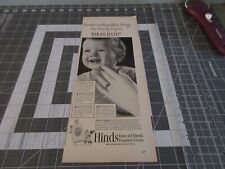 1949 PRINT AD for Hinds Honey Almond Fragrance Cream Mom Hand Baby picture