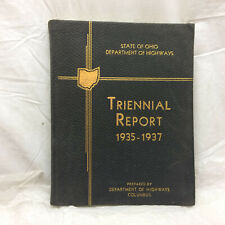 Vintage 1935-37 Triennial Report Book State of Ohio Department of Highways picture