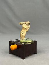 RARE Art Deco Rolux France H Molins Bronze Silent Flame Table Lighter NUDE picture
