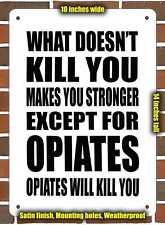 Metal Sign - OPIATES Will Kill You.- 10x14 inches picture