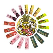 🌈Moon 18 Packs 6 Flavored Rolling Paper 1 1/4 Size 77 mm Wood Combo Pack picture