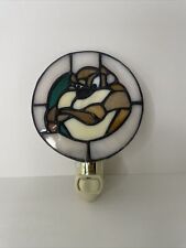 1997 Looney Tunes Tasmanian Devil Taz Dale Tiffany Stained Glass Night Light picture