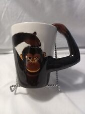 🔥World Market 12Oz. Chimpanzee Monkey Scratching Head Coffee Tea Mug  picture