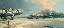 Clearing Skies by Robert Taylor signed by three 100th Bomb Group B-17 Aircrew picture