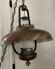 Vintage 1950's-70s Rustic Country Western Lantern Style Chandelier Light Works picture