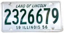 Illinois 1956 License Plate 2326679 Man Cave Auto Vintage Wall Decor Collector picture