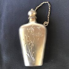 Rare vtg Soviet Silver 875 Perfume Gold Plated Bottle picture
