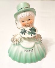 Vintage Napco March Angel Bell Figurine St. Patrick's Day 1956 Japan picture