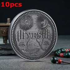 10pc Yes/No Ouija Gothic Prediction Decision Coin All Seeing Eye or Death Angel picture