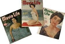 Elizabeth Taylor Vintage Movie Life Magazines - 1949, 1951 & 1953 Lot of 3 picture