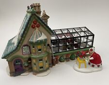 Dept 56 Mrs. Claus’ Greenhouse & Mrs Claus’ Perfect Poinsettias North Pole picture
