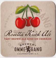 Brewery Ommegang Rosetta Kriek Ale Beer Coaster Cooperstown NY picture