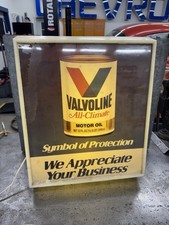 Valvoline All-Climate Motor Oil Light Up Display Sign Appreciate Your Business picture