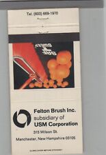 Matchbook Cover Felton Brush Manchester, NH picture