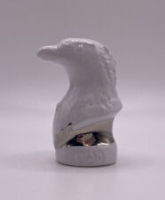 Wade Figurine White Silver Animal Head Bust Eagle picture