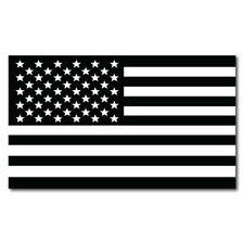 Black and White American Flag Magnet Decal, 7x12 Inches, Automotive Magnet picture