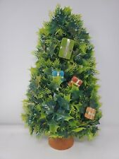 🎄 Vintage 1950s Glitter-Flocked Plastic Holly Christmas Tree-19