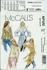 M 4779 sewing pattern Wrap front BLOUSES & SASH sew STYLISH sizes 4-6,8-10,12-14 picture