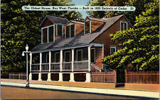 Vtg 1930s The Oldest House in Key West Florida FL Linen Postcard picture