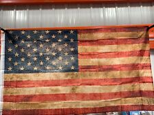 United States American Flag Vintage Antique Distressed Look 34” X 60” picture