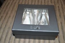 New in Box, Oleg Cassini 4'' Crystal Prism Crystal Candlesticks (Set of 2) picture