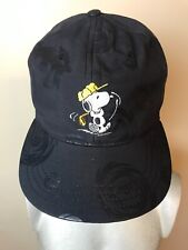 Peanuts Snoopy Embroidered Hat Black Golf NEW picture