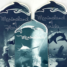 LOT 3 1950's FLORIDA MARINELAND BROCHURE FL Shark Dolphin Travel Souvenir Vtg picture