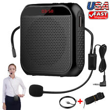 Portable Rechargeable Mini Voice Amplifier Speaker With Wired Microphone Headset picture