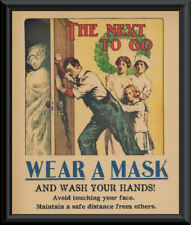 1918 Wash Your Hands Pandemic Poster Reprint On 100 Year Old Paper 258 picture