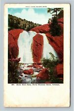 North Cheyenne Canon CO, Helen Hunt Falls, Vintage Colorado Postcard picture