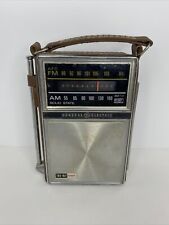 General Electric P977E AM/FM Transister Radio Leather Case Two- Way Power picture