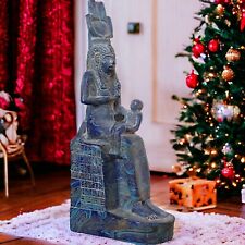 Unique Ancient Egyptian Goddess Isis Statue with Horus Mythology Figurine | 23cm picture