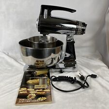 Vintage Chrome Sunbeam Mixmaster 12 Speed Stand Mixer w/ Bowls & Beaters, Works picture