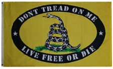 new GADSDEN LIVE FREE OR DIE DONT TREAD ON ME 3x5ft FLAG superior US seller picture