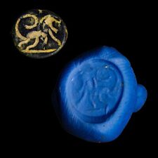 LION OF BABYLON Ancient Babylonian Mesopatamia Ring Bronze Seal Artifact w/COA picture