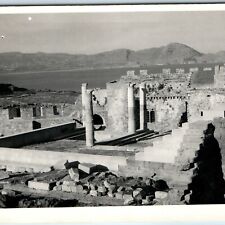 c1950s Rhodes, Greece RPPC Temple Venus Acropolis Lindos Ruin Ancient Photo A141 picture
