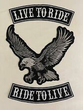Live To Ride Ride To live patch with eagle embroidery patches iron on picture
