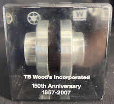 Lucite Paperweight With Metal Fitting TB WOODS INC.150th Anniversary 1857-2007  picture