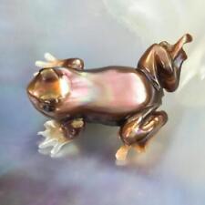 Frog Carving Lustrous Penguin Wing Oyster Shell for Collection or Jewelry 5.02 g picture